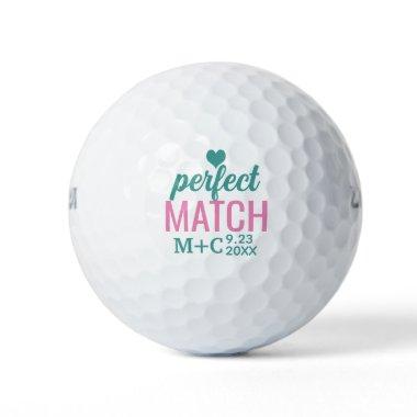 Perfect Match Shower Bachelorette Wedding Favors Golf Balls