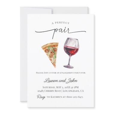 Perfect Pair Wine Pizza Engagement Party Shower
