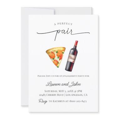 Perfect Pair Wine Pizza Engagement Party Shower