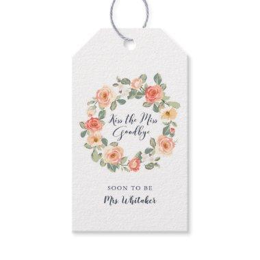 Perfect Peach Floral Bridal Shower Favor Gift Tags