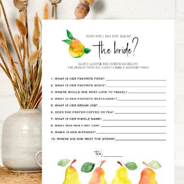 Perfect Pear - How Well Do You Know The Bride Game