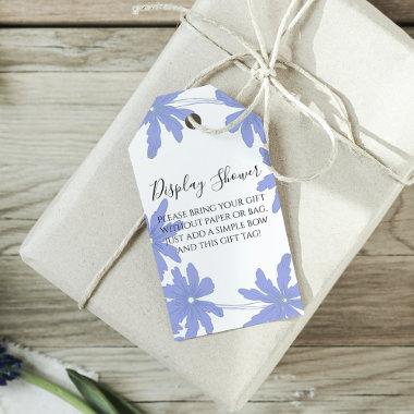 Periwinkle Blue Daisies Display Bridal Shower Gift Tags