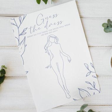 Periwinkle Flowers Bridal Game Guess the Dress Flyer
