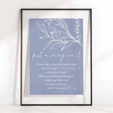 Periwinkle Flowers Put A Ring On It Game Poster