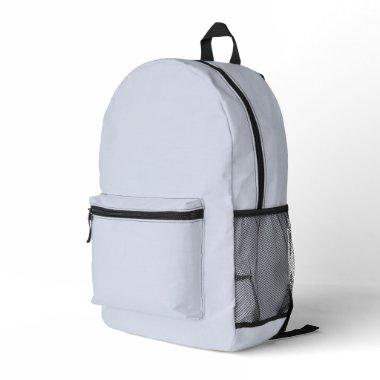 Periwinkle Gray Soft Pale White Pastel Solid Color Printed Backpack