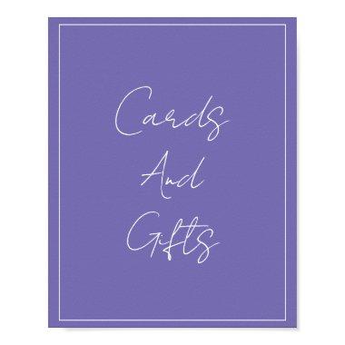Periwinkle Simple Elegant  Wedding Poster