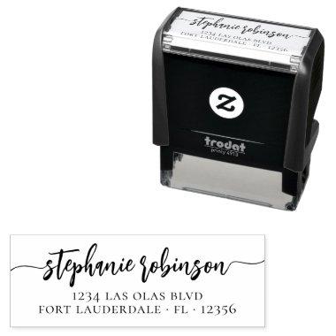 Personal Chic Script Informal Return Address Self-inking Stamp