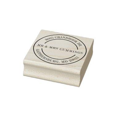 Personal Couple Elegant Return Address Rubber Stamp