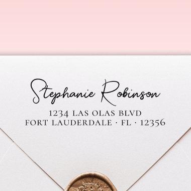 Personal Elegant Script Business Return Address Self-inking Stamp