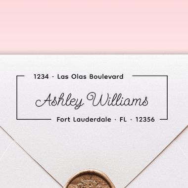 Personal Elegant Stylish Script Return Address Self-inking Stamp