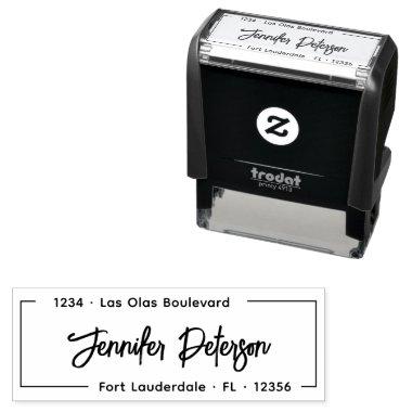 Personal Elegant Stylish Script Return Address Self-inking Stamp