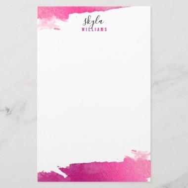PERSONAL NOTE modern luxe gilded faux pink Stationery