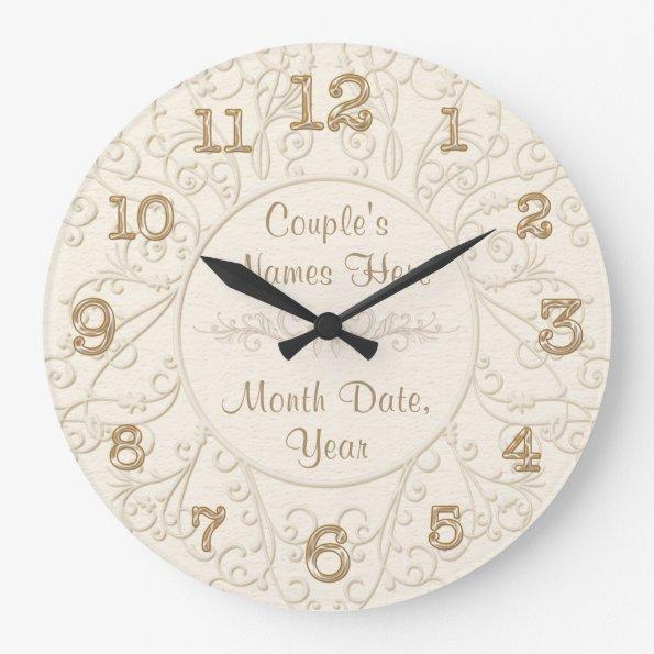 Personal Shower Gift Ideas for the Bride YOUR TEXT Large Clock