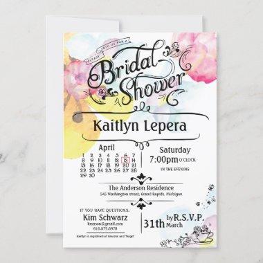 Personalised Bridal Shower Invitations_April Save The Date