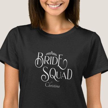 Personalised Bride Squad Bachelorette Hen Party T-Shirt