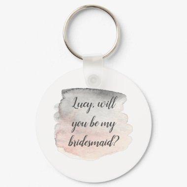 Personalised Bridesmaid  Keyring