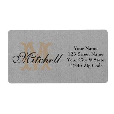Personalised craft paper shipping address labels