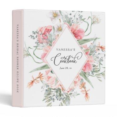 Personalised garden flower  cookbook 3 Ring Binder