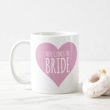 Personalised Here Comes The Bride Wedding Mug