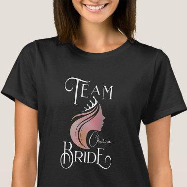 Personalised Team Bride Bachelorette Hen Party T-Shirt