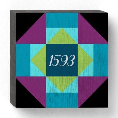 Personalize Barn Quilt House Number Entryway Decor Wooden Box Sign