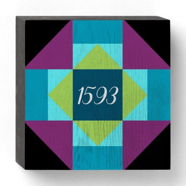 Personalize Barn Quilt House Number Entryway Decor Wooden Box Sign