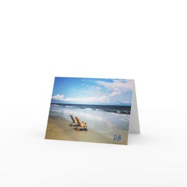 Personalize beach thank you Invitations blank inside