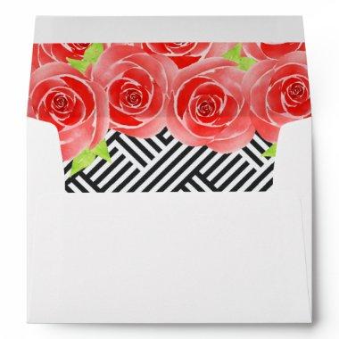Personalized 5 x 7 Red Roses Envelope