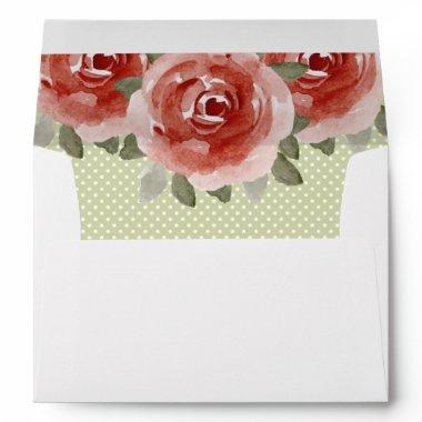 Personalized 5 x 7 Red Roses Envelope