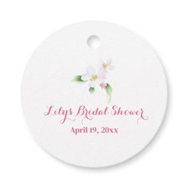 Personalized Apple Blossom Bride Bridal Thank You Favor Tags
