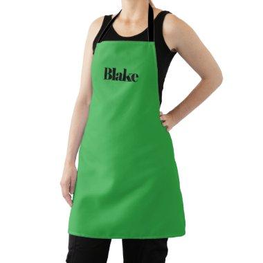 Personalized Apron Modern Green with Name