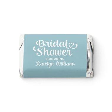 Personalized Aqua Blue Wedding Bridal Shower Hershey's Miniatures