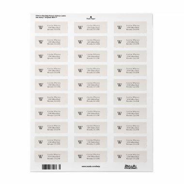 Personalized B & W Return Address Labels