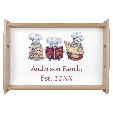 Personalized Baking Gnomes Gift for Couple Serving Tray