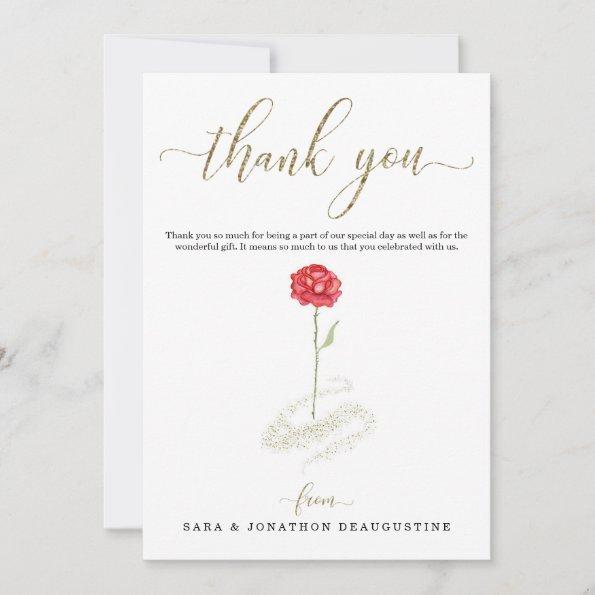 Personalized Beauty & the Beast Inspired Thank You