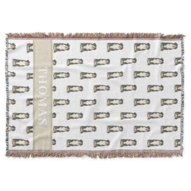 Personalized Bernese Mountain Dog Throw Blanket