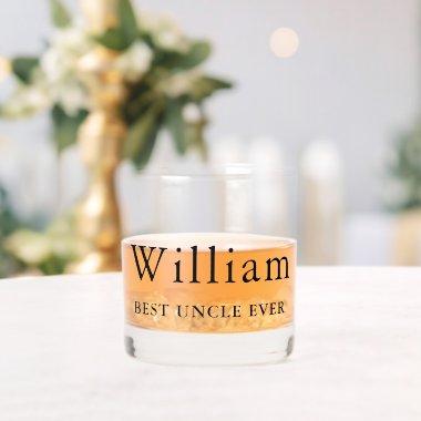 Personalized Best Uncle Ever Whiskey Glass