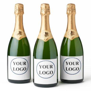 Personalized Birthday Rose Gold Elegant Pink Sparkling Wine Label