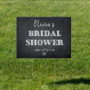 Personalized Blackboard Bridal Shower this way Sig Sign