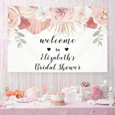 Personalized Boho Floral Heart  Banner