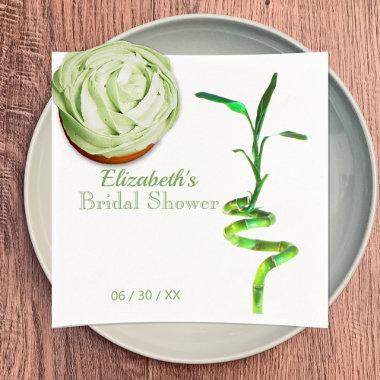 Personalized Bridal Shower Lucky Bamboo Napkins