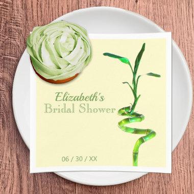 Personalized Bridal Shower Lucky Bamboo Napkins