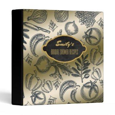 Personalized  Recipes Cookbook 3 Ring Binder