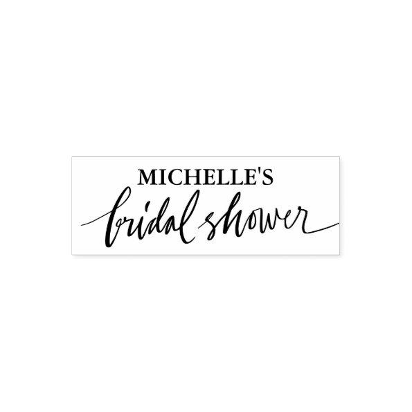 Personalized bridal shower self inking stamp