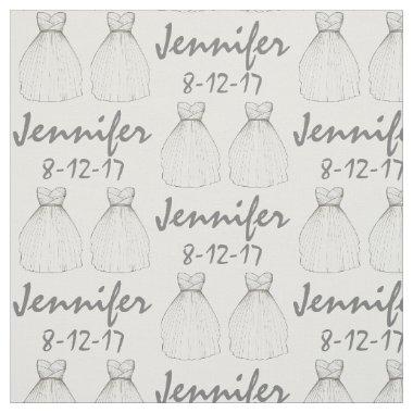 Personalized Bride  Wedding Gown Fabric