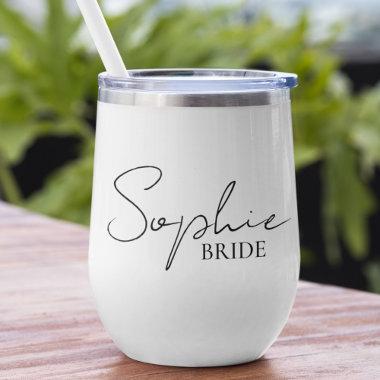 Personalized Bride Thermal Wine Tumbler