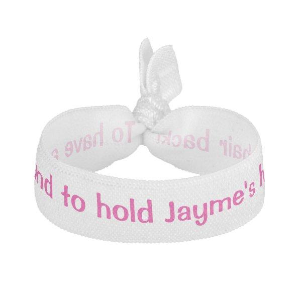 Personalized Bride's name Bachelorette Hair Ties
