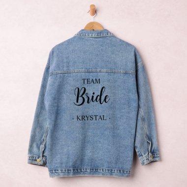 Personalized Bridesmaid Denim Jacket - Team Bride