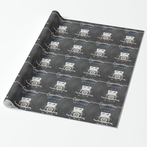 Personalized Chalkboard Wedding Wrapping Paper