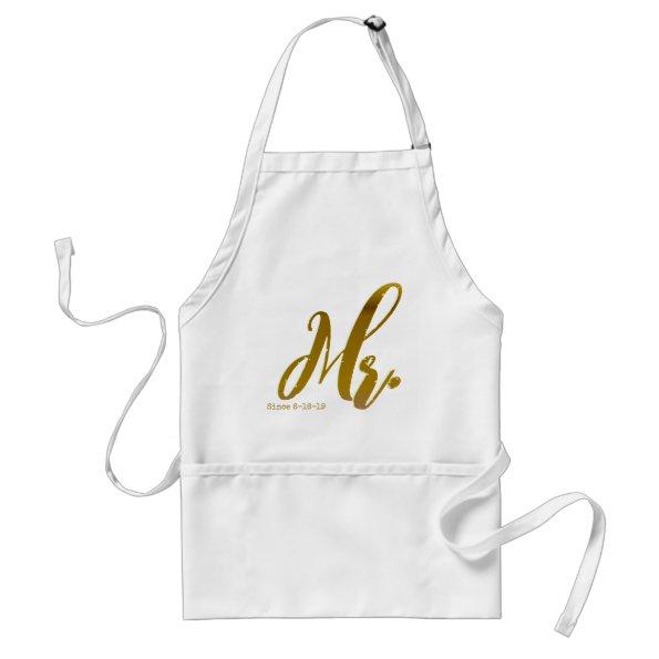 Personalized Chic Mr. and Mrs. Aprons Gift Set